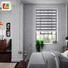Fancy Zebra Curtain Designs Chinese Automatic Double Zebra Roller Blinds Translucent Zabra Blind For Bedroom