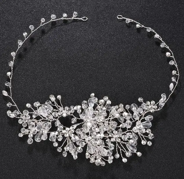 Handmade Crystal Diamond Hair Accessories Bridal Headband for Wedding