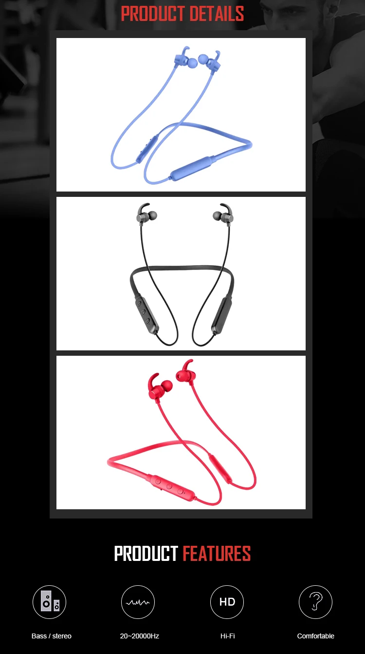 Portable Super Bass In-Ear Shenzhen Bluetooth Earphone For Phone PC Tablet magnet earphones - ANKUX.COM