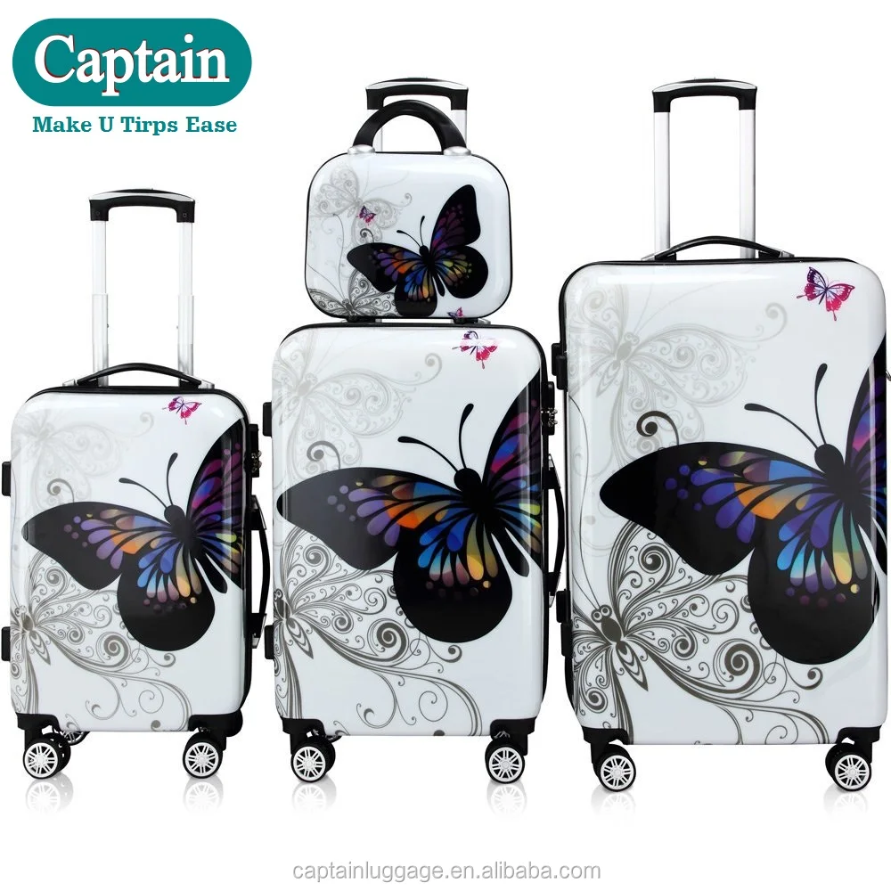 butterfly hard shell luggage