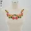 Hot sell luxury 3d embroidery custom beaded collar applique for fashion dress