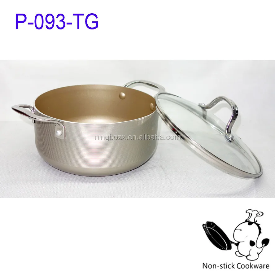 10 Pcs Pressed Gold Nonstick Cookware Set Ceramic Fry Pan Set Stainless