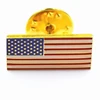 Customized American Flag Lapel Pin 925 Sterling silver Enamel Gold National Flag Brooch Pin