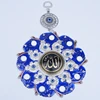 Metal Flower shape Turkish evil eyes wall hanging Ornament with lection