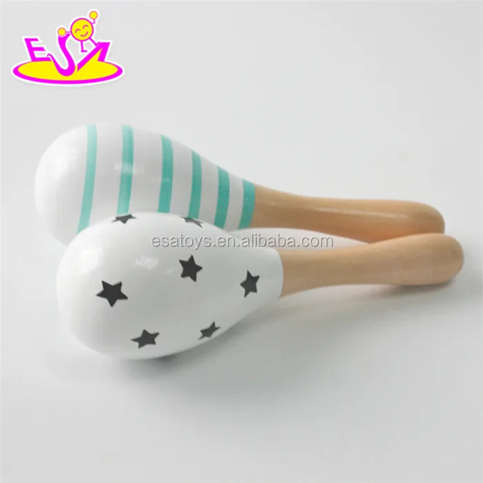 wooden baby maracas