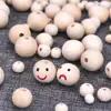 Natural Round Wood Beads Loose Spacer Beads For DIY Jewelry Making