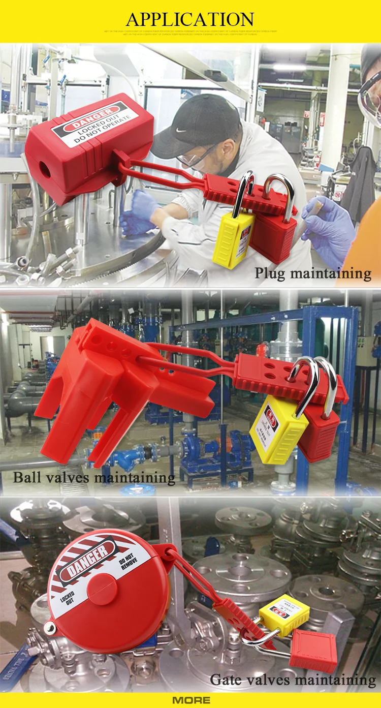 Lockout Hasp lock for safety Dielectric and Plastic allow to 6 padlocks