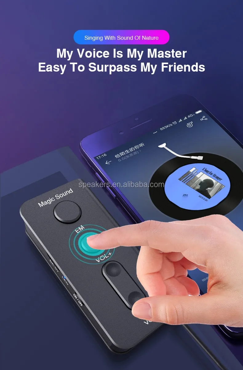 Black Music Live Show Sound Box Mini Voice Changer Toy for Wired Headset MIC Earphone Mobile Phone Voice Chat Talking Singing - ANKUX.COM