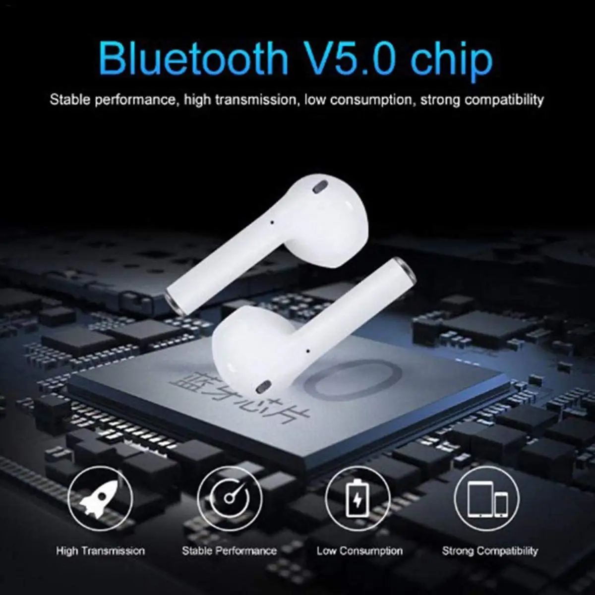 Thailand India Colombia Different Quality i12 Wireless Headset TWS Bluetooths Earbuds12 hours High Bass Music Headphones - ANKUX.COM