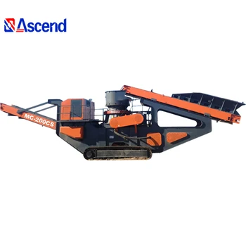 feeding size 190mm mobile cone crushers for river stone