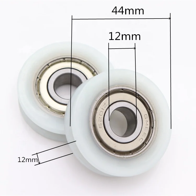 44mm Round U Groove Nylon Pulley Wheel Roller Various Groove Size High quality