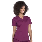 wholesale fashion custom women stretch unisex solid color nurse uniform scrub suits