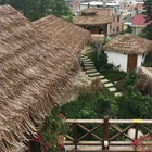 Eco-friendly Extrusion plastic synthetic palm thatch roof palmex thatch