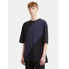 New Design Drop Shoulder Oversized Funky Spliced Big Panel T Shirts For Man