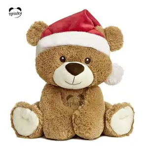 best factory custom plush christmas bear stuffed toy for xmas