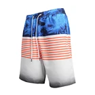 Wholesale polyester DTG striped design waterproof men's board shorts swimming
