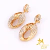 E0251 classy designs jewelry 18K gold color diamond teardrop luxury earrings for women
