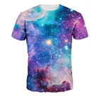 full sublimation print t-shirt galaxy polyester sublimated