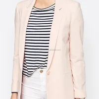Office Casual Suit Blush Lapel One
