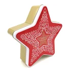 Hot Sale Star shape Biscuit Tin Can Cookie Tin Box Christmas Gift Metal Tin Packaging