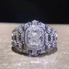 Women's Wedding Radiant Cut Large Diamond Engagement Ring