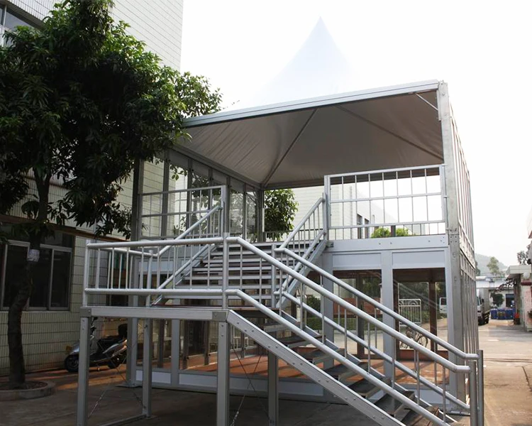 Outdoor Double Decker Tents with Glass Wall