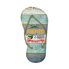 New Product Vintage Flip Flop Home Decoration Shabby Chic Beautiful Wall Hanging Picture Custom Wood Plaque