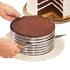DIY Adjustable Retractable Circular Ring Cake Layered Slicer Baking Tool Kit Set Mousse Mould Slicing