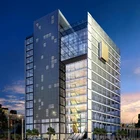 Aluminum frame double glass curtain wall office building prices