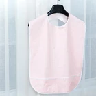 Premium Adult waterproof saliva towel custom bamboo fiber terry / cotton fabriclaminated with 0.02mmTPU Reusable baby bib