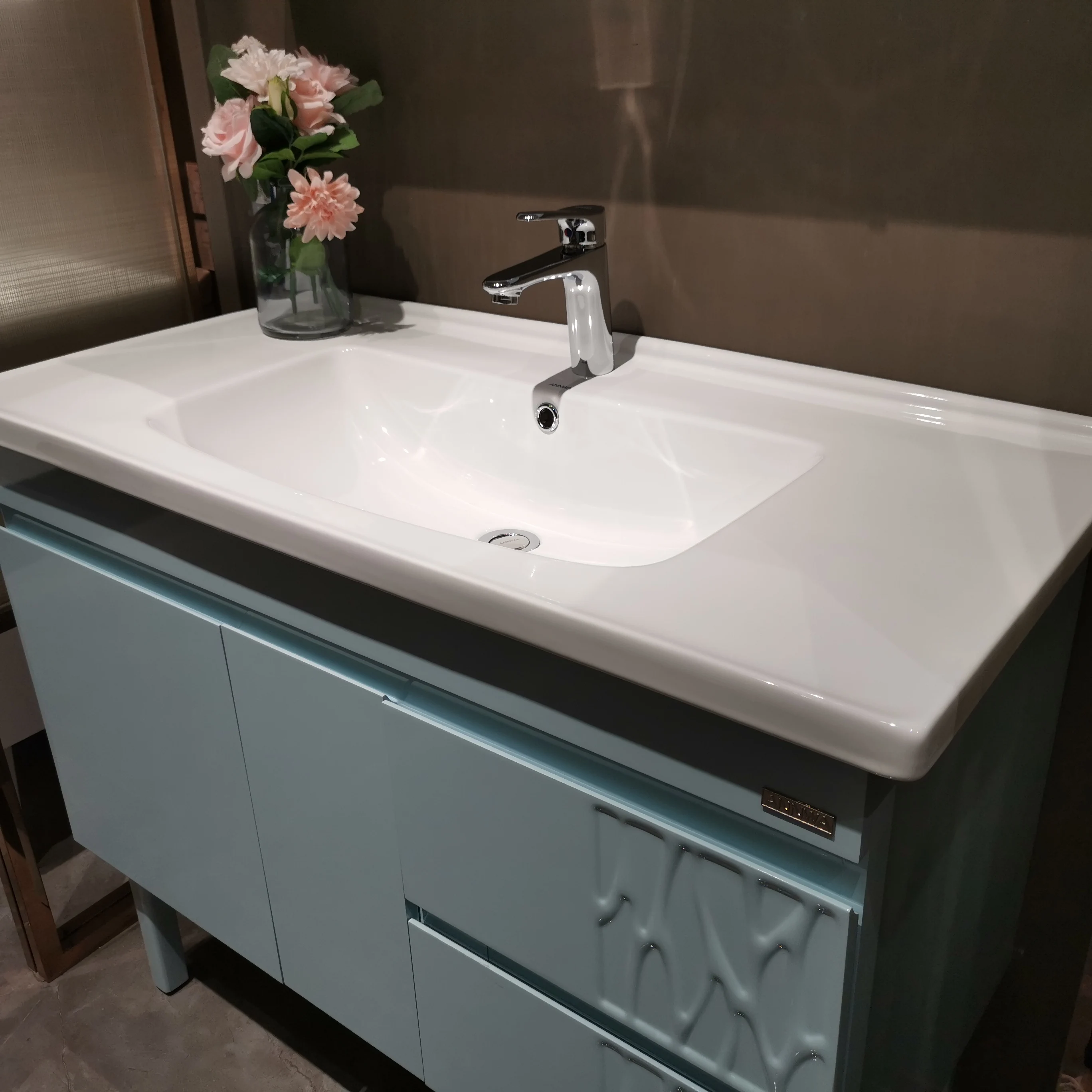 ANNWA New Bathroom Ceramic Cabinet Hand Wash  Top Basin Sink N10G10