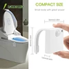 Waterproof Motion Sensor Toilet Night Light USB Rechargeable LED Lights Motion Activated 8 Colors Changing Night Light