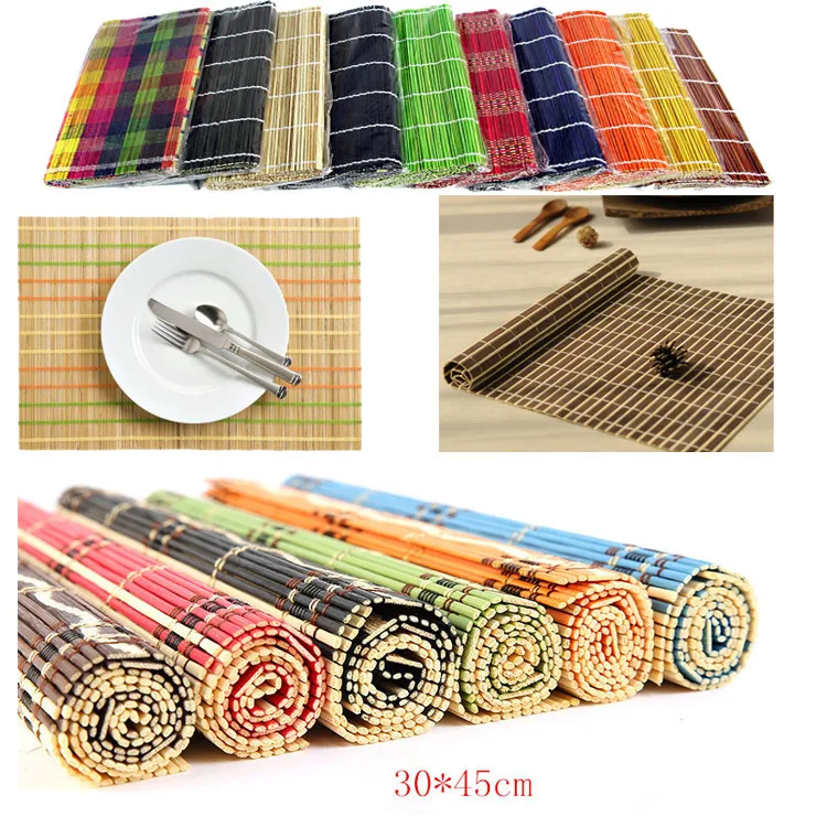 Table coasters kitchen dining stylish bamboo placemat