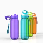 cheap BPA free custom logo plastic tritan water drink bottles with handles