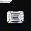 Wholesale Fashionable Gemstone Emerald Cut White Synthetic Moissanite Diamond For Jewelry Making
