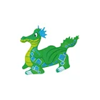 2019 New Design Inflatable Animal Floating Green Dragon Rider Pool Float Water Party Summer