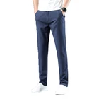 Men's casual pants spring sanding business pants middle-aged spring and autumn models stretch straight trousers