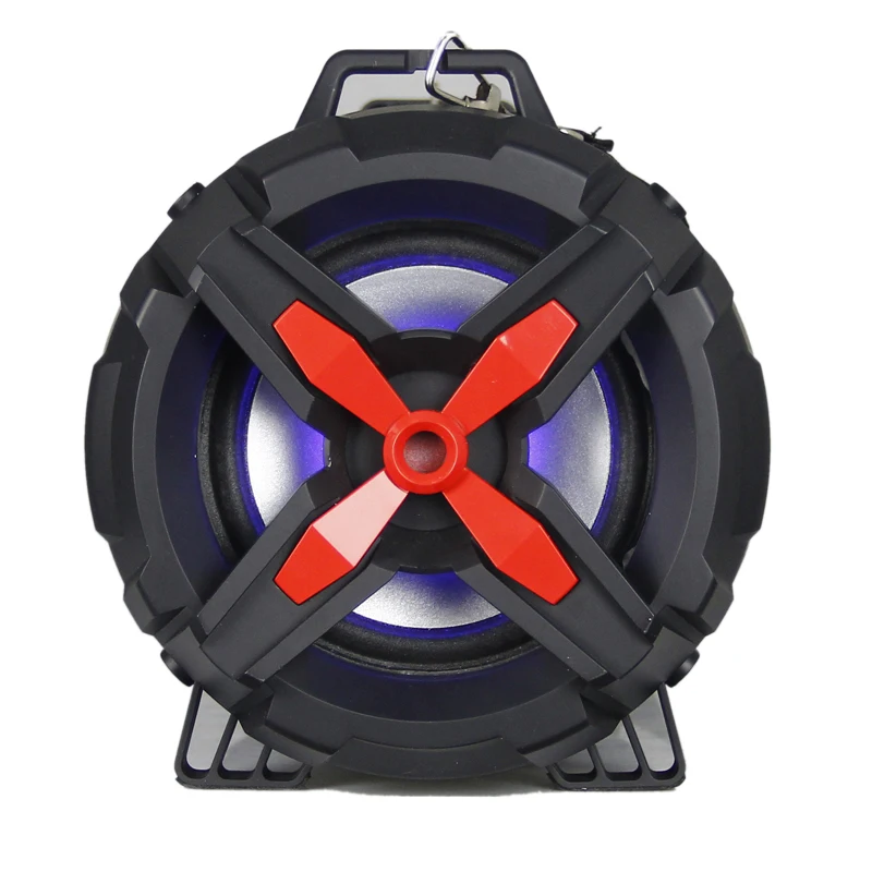 Portable Party Audio System with Audio Rhythmic Lights Microphone and Remote Control - ANKUX.COM