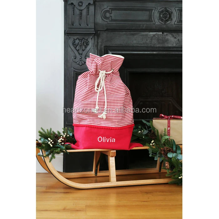 wholesale personalised luxury christmas santa sack