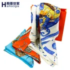 New Design 100% Silk Scarf for Lady with custom brand