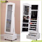New design modern mirror jewelry cabinet with big drawer