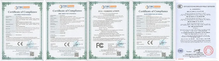 CE ROHS FCC CCC certification