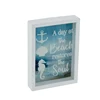Customized Plain Printing Wood Glass cube beach box photo frame