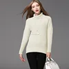 Alibaba China European style new design girl sweater casual turtleneck knitwear