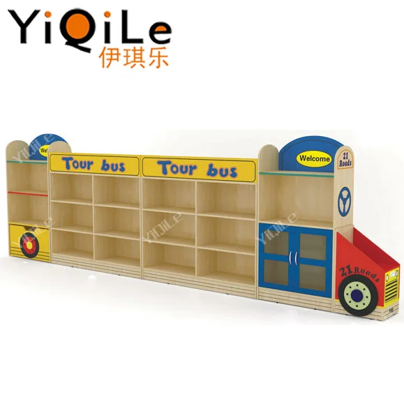 حافلة صندوق تخزين أثاث المدرسة لعبة أطفال خزانة