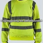 ANSI Class 2 Safety Sweat Shirts, Made of 100% Polyester fleece with High Visibility Reflective Tape
