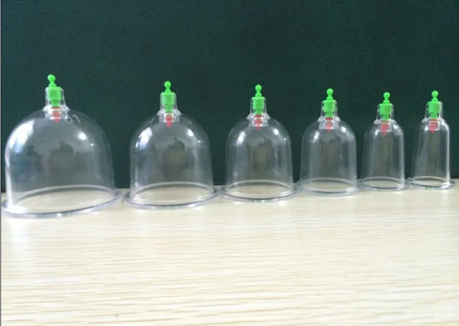 24 Cups Chinese Medical Vacuum Body Cupping Massage Healthy Therapy Suction Set