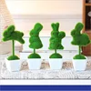 Animal/letter sculpted bonsai topiary sets ornamental wholesale Simulated potted plants