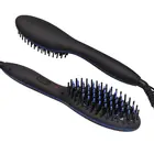 black salon equipment china ceramic hair straightening brush curling iron hair steamer hair straightener