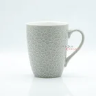 good quality ceramic coral textured embossed mug two tone color new bone china coffee mug tea cup gift factory